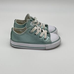 Converse All star Chuck Taylor Sneakers‎ Metallic Glacier Leather Shoes Size 6